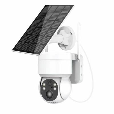 China Human Motion Tracking 2022 ICSEE Wifi 360 PTZ PIR 1080P Camera Solar Panel Cctv IP Security Smart Outdoor Wireless Powered Surveillance Network Camera for sale