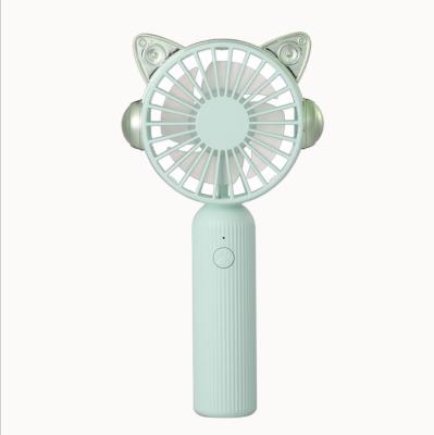 China Hotel Maker Fan Handheld Mini USB Charging Cartoon Students Portable Fan for sale