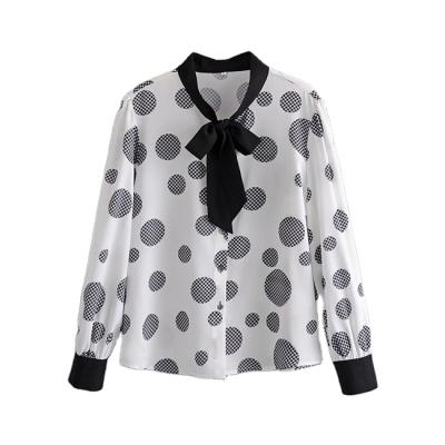 China 2021 Spring Latest Anti-pilling Long Sleeve Chiffon Vintage Women Clothing Wholesale for sale