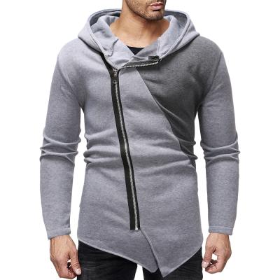 China Anti-Wrinkle 2021 Winter Streetwear Custom Design 100% Cotton High Quality Color Block Zipper Men's Hoodie for sale