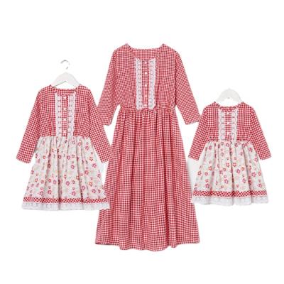 China 2021 Wholesale Winter Casual Anti-Static Cheap Floral Family Matching Female Newborn Babies Clothes for sale