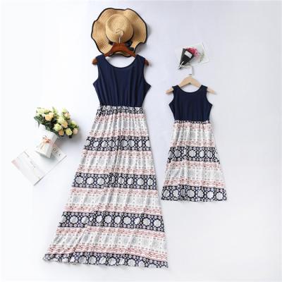 China 2021 Summer Anti-Static Wholesale Casual Bohemian Long Kids Boho Girls Dresses for sale