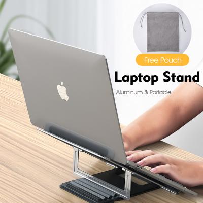 China Multi Folding Invisible Laptop Stand Aluminum Alloy Laptop Stand Holder Computer Licheers for 11-14 Inch Laptop Aluminum Alloy for sale