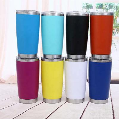 China Viable Wholesale Travel Tumbler 20oz Double Wall 20 Ounce Stainless Steel Vacuum Insulated Tumbler for sale