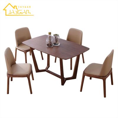 China K/D Furniture Home Restaurant Wood Dining Set Contemporary Dining Table And Chairs for sale