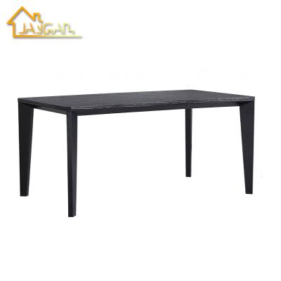 China K/D Luxury Restaurant Furniture Tables And Chairs High Quality Black Timber Dining Table for sale