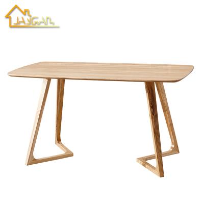 China High Quality K/D New Design Rectangle MDF Top Dining Wood Table And Chairs for sale