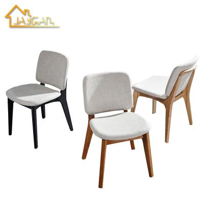 China Customized hot sale modern upholstered restaurant chair home use wooden comfortable casual dining chairs for sale