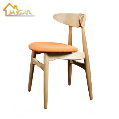 China Discount Scandinavian Hot Sale Commercial Restaurant Furniture Solid Wood Fabric Dining Chairs Dining Chairs for sale