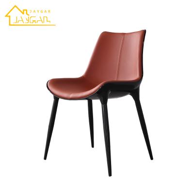 China Cooling metal restaurant langham dining chairs design FRP hotel reception chairs PU leather dining chairs for sale