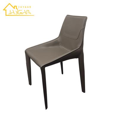 China New Modern Hotel Cooling Sitting Chair Bonded Leather Dining Chairs Upholstered Restaurant Dining Chairs for sale