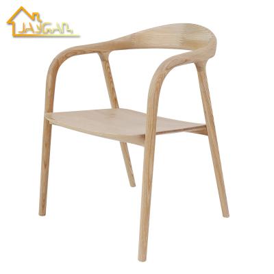 China Customized Color High Quality Modern Restaurant Seating Wooden Dining Chairs With Solid Wood Armchair for sale