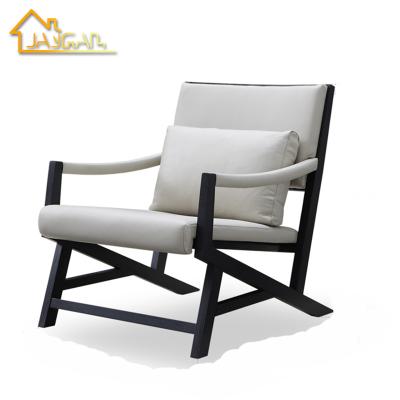 China Color can be chose modern wood white leather hotel club chair casual chairs for living room chaise lounge chair for sale