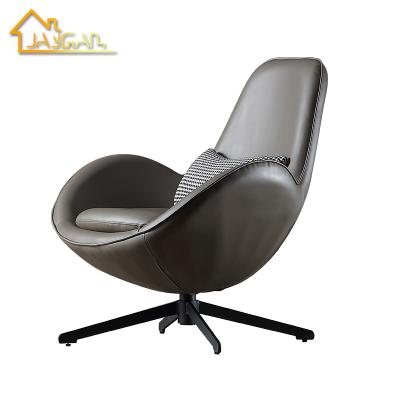 China Color Can Be Chose Office Modern Casual Easy Gray Lounge Chairs Luxury Leather Swivel Chairs for sale