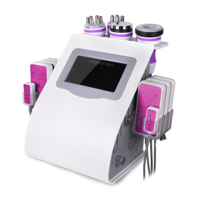 China 635nm 650nm Lipo Laser Slimming Machine 40K 6 In 1 RF Ultrasonic Cavitation for sale