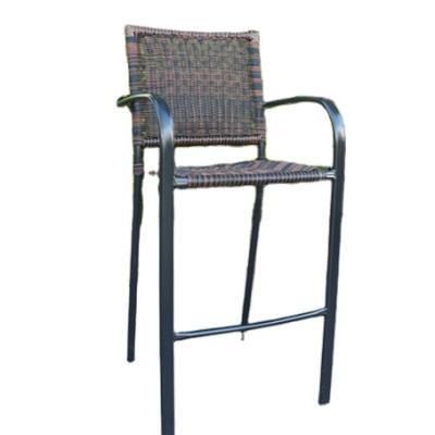 China PE rattan bar stool running outdoor and indoor furniture outdoor chair for sale for sale