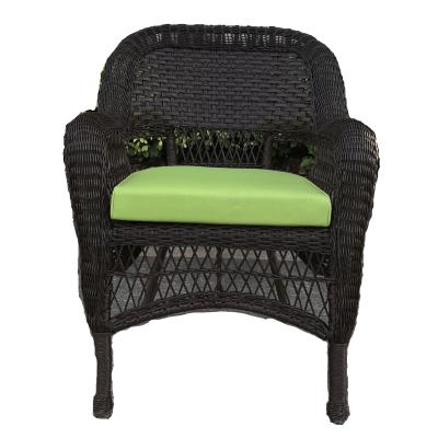 中国 Hot Sale Outdoor Garden Chair Rattan Wicker Steel Armchair Dining Chair with Cushion, Brown 販売のため