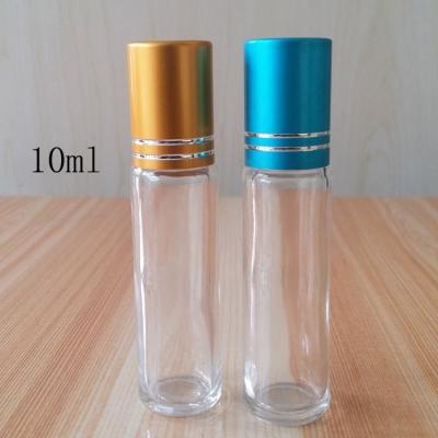 China 10ml Rainbow Blue Green Amber Clear Glass Eco - Friendly Roll On Perfume Bottles / Glass Rollerball for sale