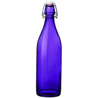 China 1000ml Glass Giara Colored Swing Top Eco-friendly Milk Glass Bottle Bottles 1L Shake Top Bottle for sale