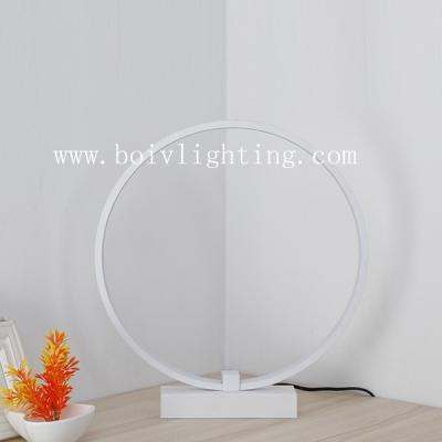 China Cool Acrylic Aluminum Book Room Or Bedroom Wihte Ruond  LED Table Lamp for sale