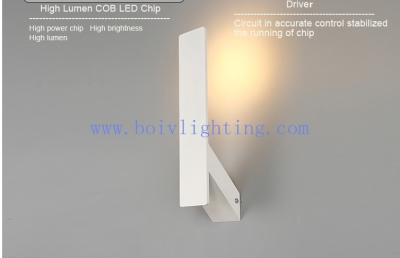 China Aluminum Acrylic 5w Hotel Room Wall Light / Indoor Wall Lamp Fixtures For Home for sale