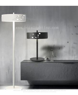 China Led Lighting  Floor Lamp Warm Light Leaves Photo Good Light White And Black for sale