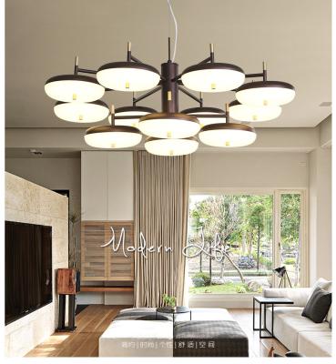 China Modern monochrome energy-saving light source acrylic simple chandelier for sale