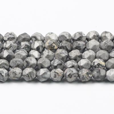 China Natural Faceted Polishing Jasper Stone Loose Beads For Card Jewelry Making DIY Bracelet Earrings Accessories for sale