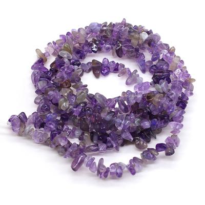 China Natural Freeform Polishing Chip Stone Amethysts Loose Spacer Beads For Women Bracelet Jewelry Accessories Gift for sale