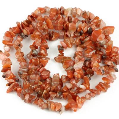 China Natural Red Carnelian Gravel Polishing Irregular Stone Chips Beads For Jewelry Making Accessories Bracelet DIY for sale