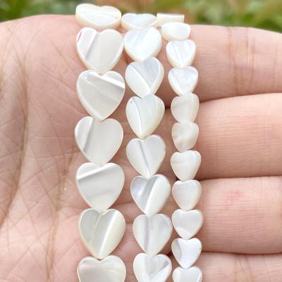 China Jewelry Making Natural White Love Heart Cross Star Moon Mother Of Pearl Round Spacer Beads For Jewelry Making Handmade DIY Bracelet for sale