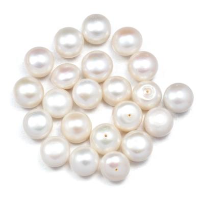 China Accessories/Decor/DIY Handmade Natural Freshwater Pearl Beads Half-porous Round Pearl Loose Beads For DIY Necklace Bracelet Jewelry Accessories for sale