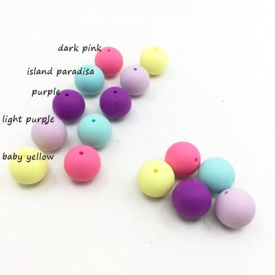 China Jewelry Crafts 2022 100pcs 15mm/12mm/10mm/19mm/20mm Food Grade Silicone Bead For Christmas for sale