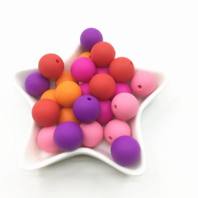 China Jewelry Crafts 2022 New 100pcs 15mm Food Grade Silicone Loose Beads For Christmas for sale