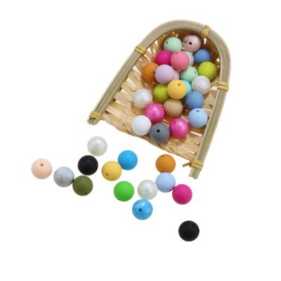 China Jewelry Crafts 2022 New 100pcs 10mm Food Grade Silicone Loose Beads For Christmas for sale