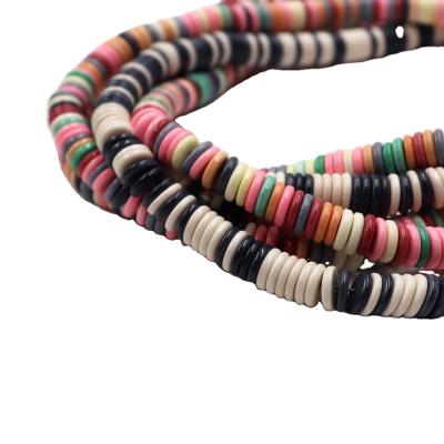 China Beaded Oxide Stone Disc Anion Stretch Bracelet Accessory Heishi Flat Around Stone Beads For Jewelry Making for sale