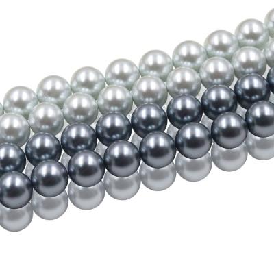 China Big Size Crystal 15mm18MM Gray Glass Imitation Pearl Stain Beads Loose Beads DIY Accessories Beads for sale