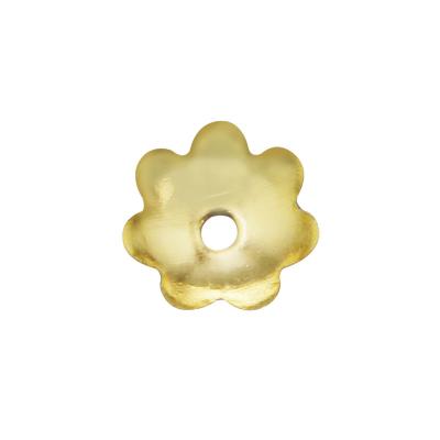 China CCB Beads Gold Plated Flower Petal End Spacer Bead Charms Bead For Jewelry Making DIY for sale