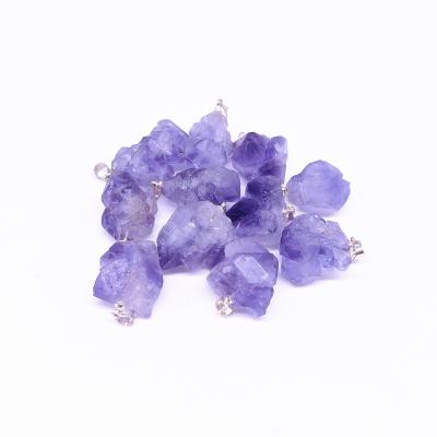 China CLASSIC Natural Amethyst Geode Druzy Cluster Flower Rough Stone Amethyst Pendant for sale