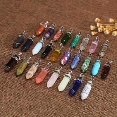 China Fashion Environmental Friendly Crystal Pendant Necklaces Healing Quartz Stone Pendant For Women Jewelry Making for sale