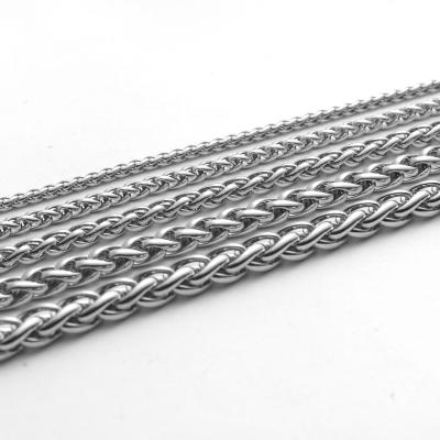 China FASHIONABLE Cuba chain necklace 304 stainless steel keel diy accessories wholesale 3MM thick titanium steel chain for sale