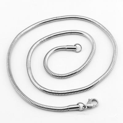 China FASHIONABLE Titanium Accessories Titanium Stainless Steel Cuba Snake Bone Chain Wholesale DIY Necklace for sale