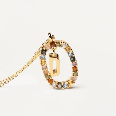 China High Quality Initial Letter Chain Necklace For Women Gold Plated Alphabet Necklaces Choker Christmas Gift Pendant Jewelry for sale