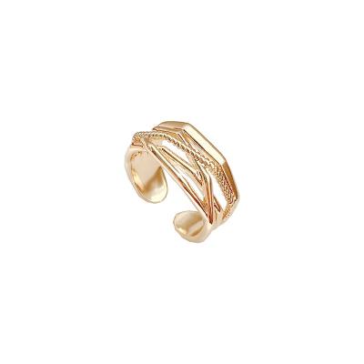 China Jewelry Open Female Retro Multilayer Winding Open Adjustable Index Ring Custom Jewelry Gold Vermeil Silver Women Fashion Men Gift for sale