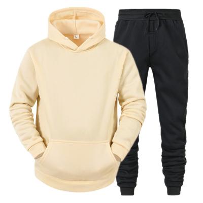 China Autumn Winter Two Pieces Sets Breathable Tracksuit Set Mens Fitness Custom Hoodie for sale