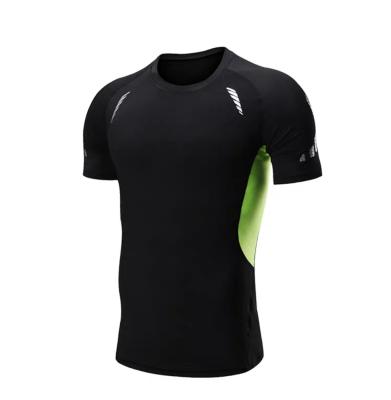 China Men's Outdoor Sports Fitness Morning Jogging Dry Breathable T-Shirt High Elasticity Breathable Suit Thin Custom Gear Running for sale