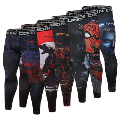 China New Design Breathable Gym Basketball Tights Pants 3D Sport Gaiters For Men for sale