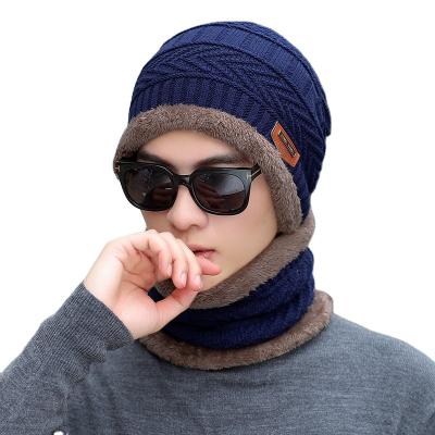 China Waterproof Winter Keep Warm Hats And Scarf Custom Knitted Beanie Hat for sale