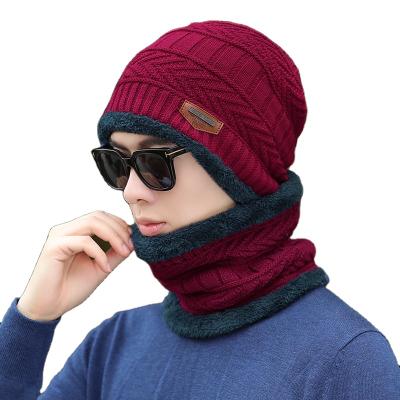 China Custom Men's Waterproof Winter Plush Warmth Beanie Hat Knitted for sale