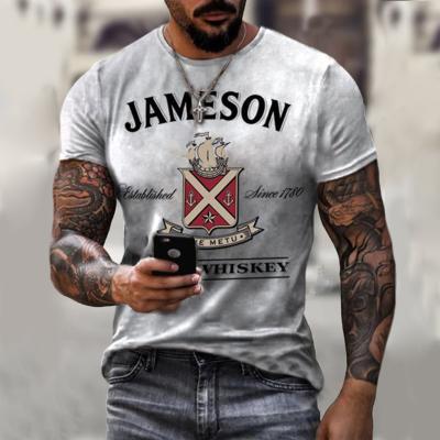 China QUICK DRY 2021 new fashion 3D-printed T-shirt hip hop style men's short-sleeved shirt handsome tops for sale